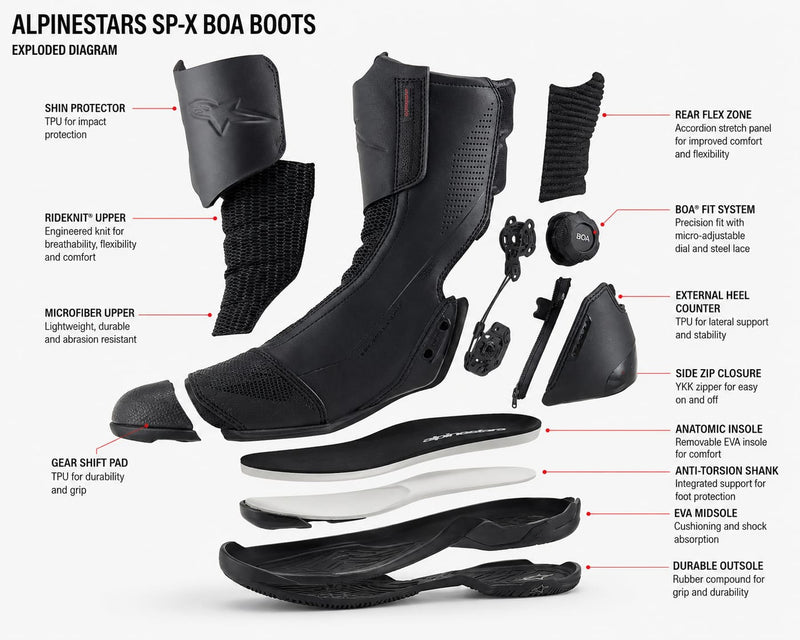 Alpinestars (2024) Boots - SP-X BOA (Black/Black)