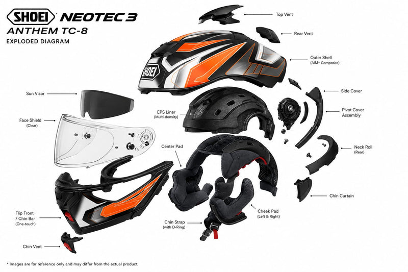 Casque Moto Modulable Shoei Neotec 3 Anthem Tc 8