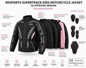 Blouson moto Proto Supertrack Kids avec protections homologuées CE