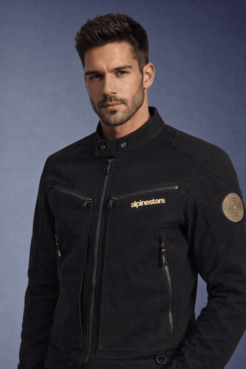 Blouson moto en cuir Bruiser Alpinestars