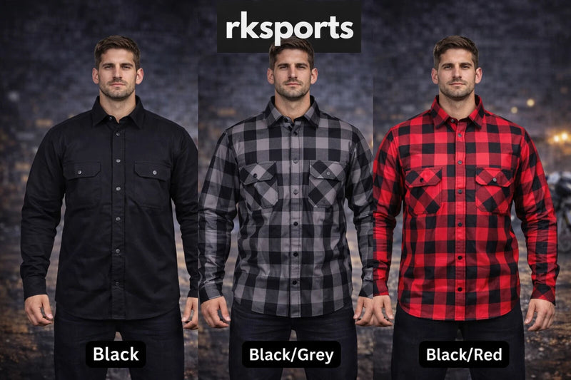 rksports armour shirt CE A Rated motorcycle motorbike Black/Grey/Red