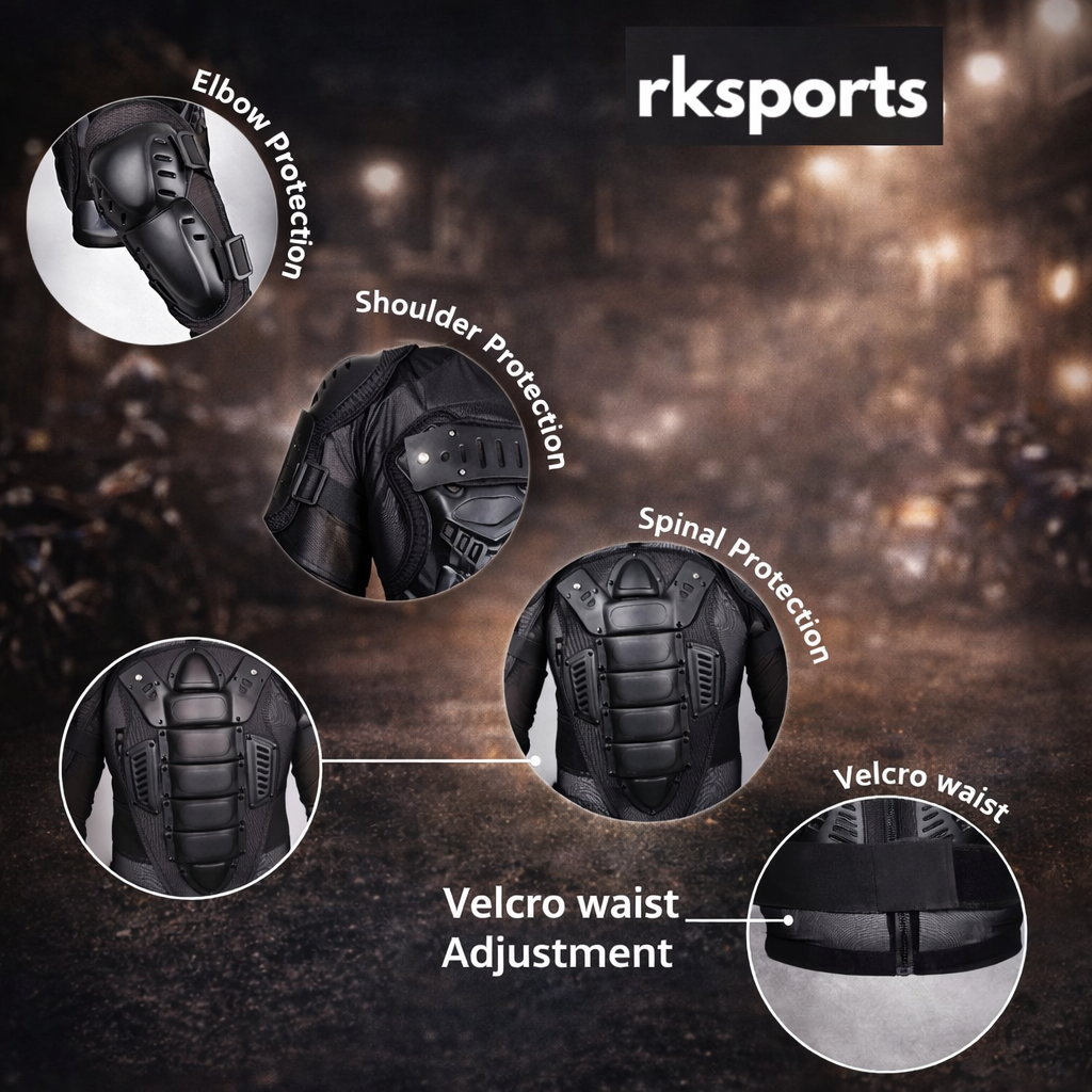 New RKSPORTS MOTOCROSS MOTORBIKE CE ARMOURED BODY PROTECTION  ADULT JACKETS