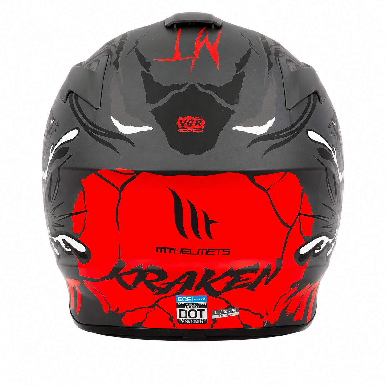 MT 1 Helmets Full Face Motorcycle Helmet – Red & Black Graphic Design – ECE R22.06 Certified – Sport & Road Riding Helmet (Copy)