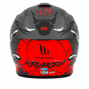 MT 1 Helmets Full Face Motorcycle Helmet – Red & Black Graphic Design – ECE R22.06 Certified – Sport & Road Riding Helmet (Copy)
