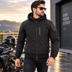 RK Sports CE Armor Soft Shell Armoured Motorcycle Hoodie