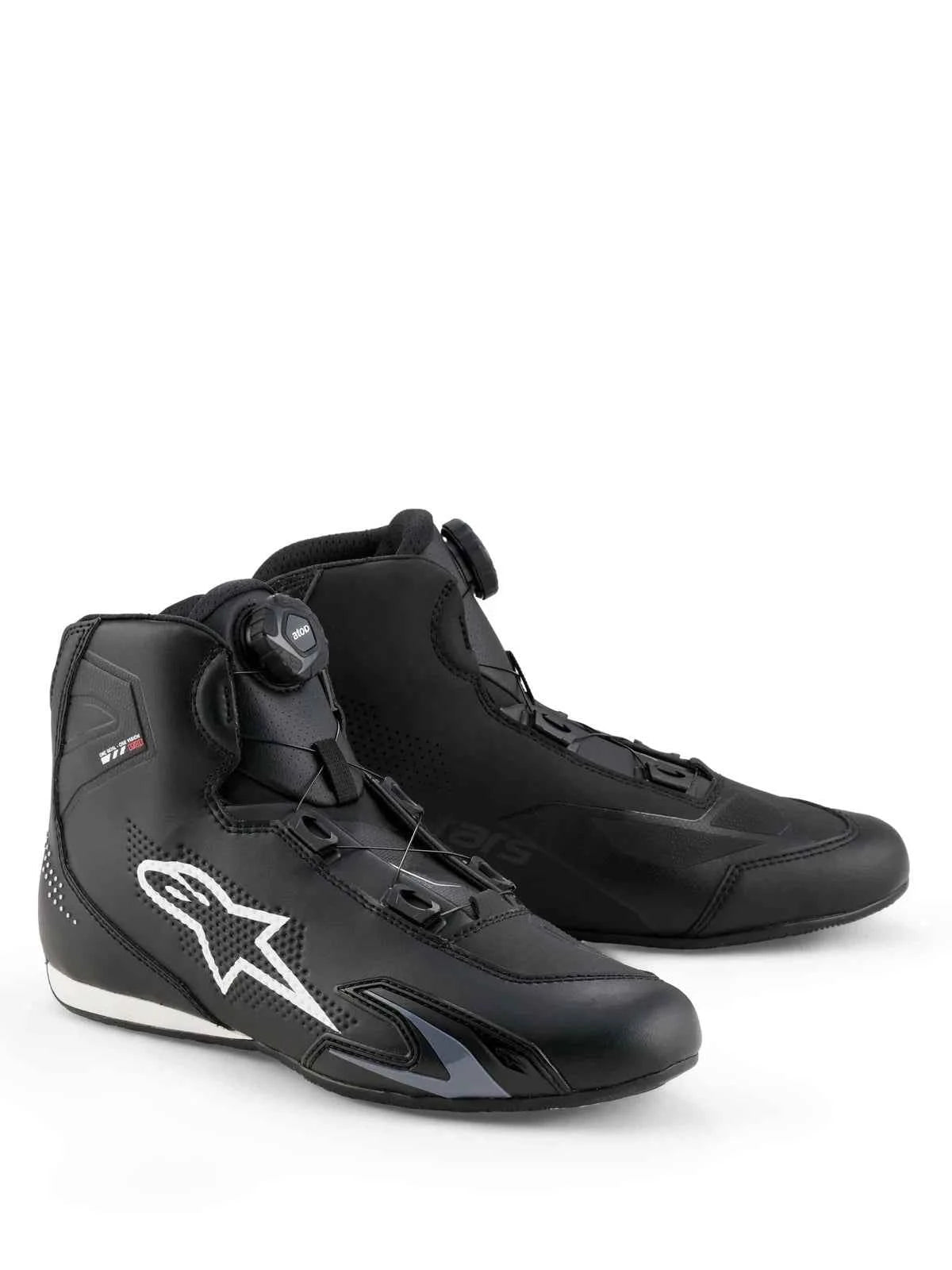Casual Motorcycle Boots Alpinestars Chrome Celer CE Armoured - Black/White