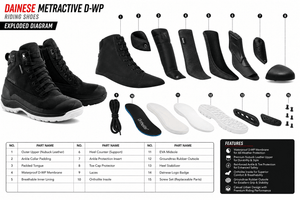 Bottes Dainese Metractive D-WP en cuir pour moto et moto