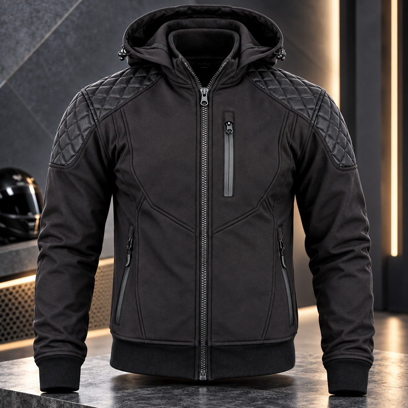 RKSports Motorcycle Motorbike 291 CE Armor Waterproof Soft Shell Hoodie Jacket