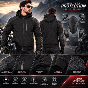 RK Sports CE Armor Soft Shell Armoured Motorcycle Hoodie