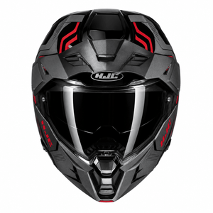 HJC i80 Flip Front Adventure Motorcycle Helmet Black and Red