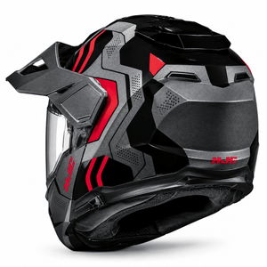 HJC i80 Flip Front Adventure Motorcycle Helmet Black and Red