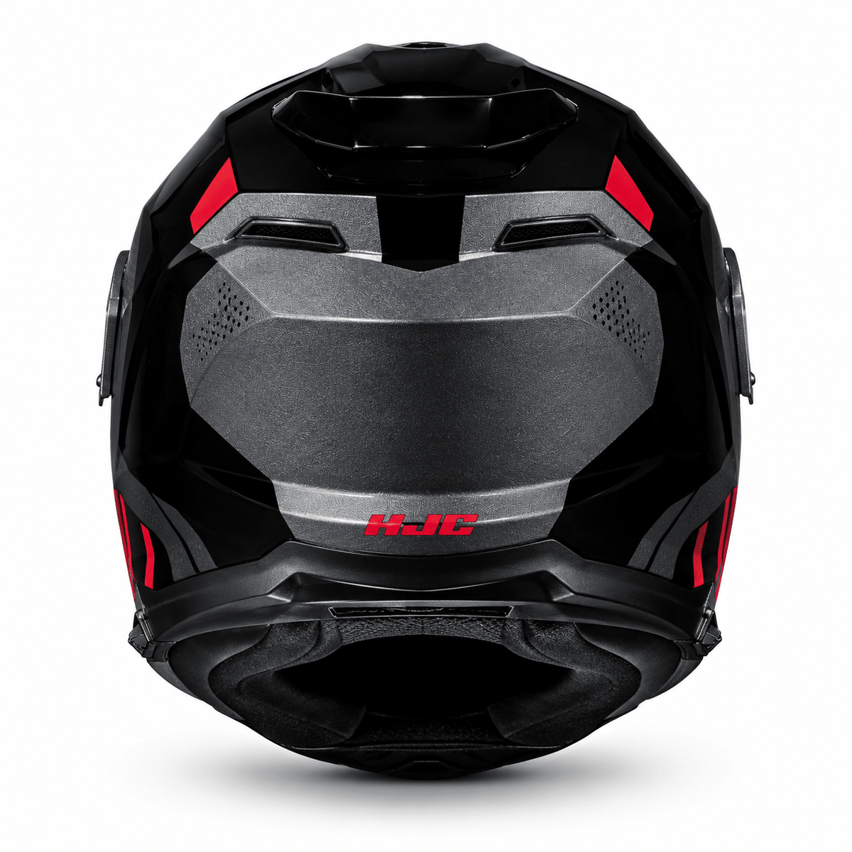 HJC i80 Flip Front Adventure Motorcycle Helmet Black and Red