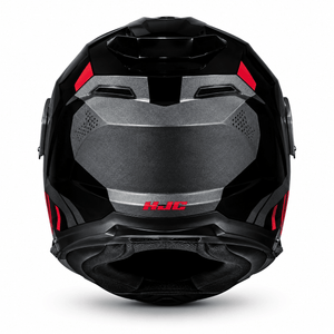 HJC i80 Flip Front Adventure Motorcycle Helmet Black and Red