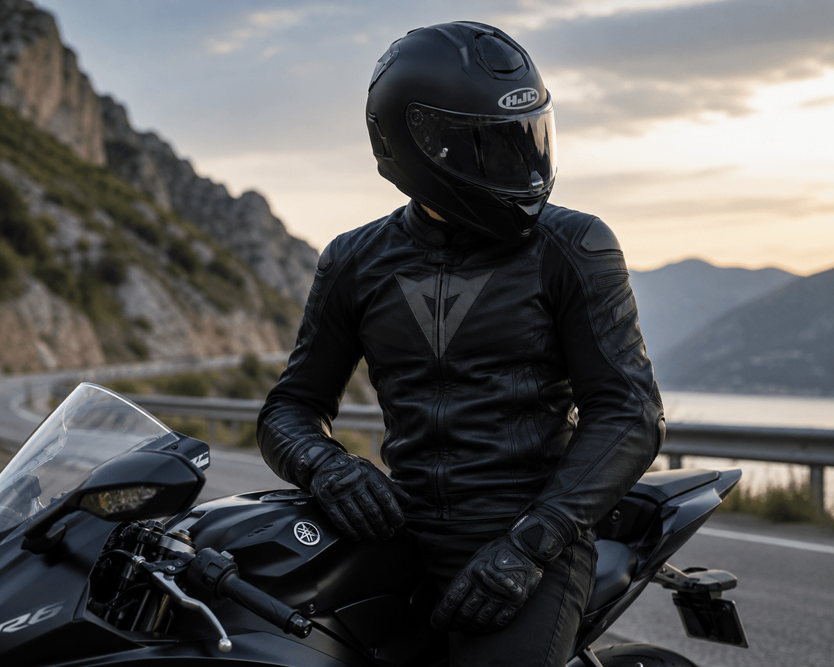 HJC i91 Matt Black Motorbike Motorcycle Helmet