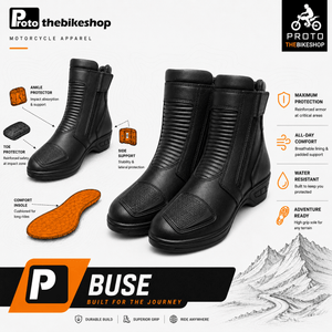 Ladies Buse Waterproof Motorbike Boots – Comfortable & Protective Riding Boots