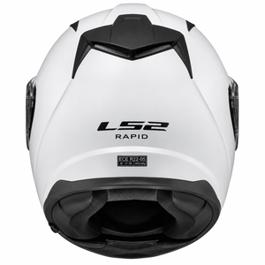LS2 FF324 DVS Full Face Motorbike Helmet METRO SINGLE MONO White size xl