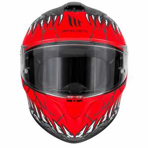 MT 1 Helmets Full Face Motorcycle Helmet – Red & Black Graphic Design – ECE R22.06 Certified – Sport & Road Riding Helmet (Copy)