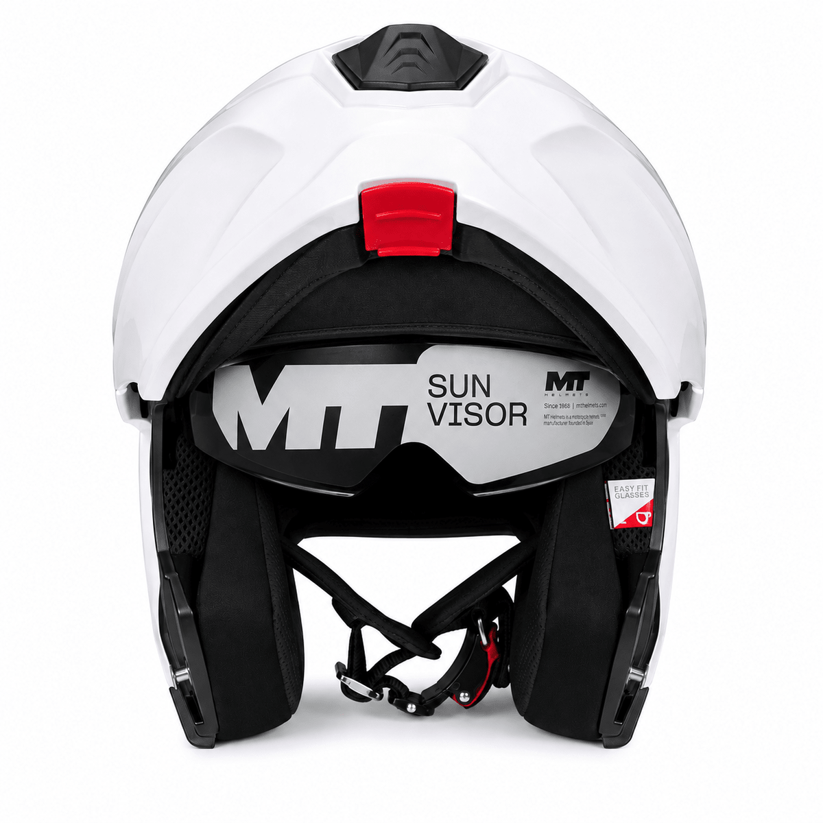 MT Modular Motorcycle Helmet – Matte Black | Flip-Up Full Face Helmet with Internal Sun Visor & Pinlock-Ready Visor
