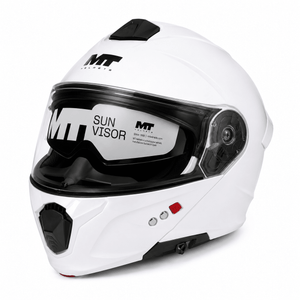 MT Modular Motorcycle Helmet – Matte Black | Flip-Up Full Face Helmet with Internal Sun Visor & Pinlock-Ready Visor