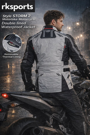 RKSports Style Storm 2 Motorcycle Double Lined Waterproof Jacket