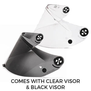 Nolan X-804 Rs Aureo 330 And Clear Visor Motorcycle Helmet