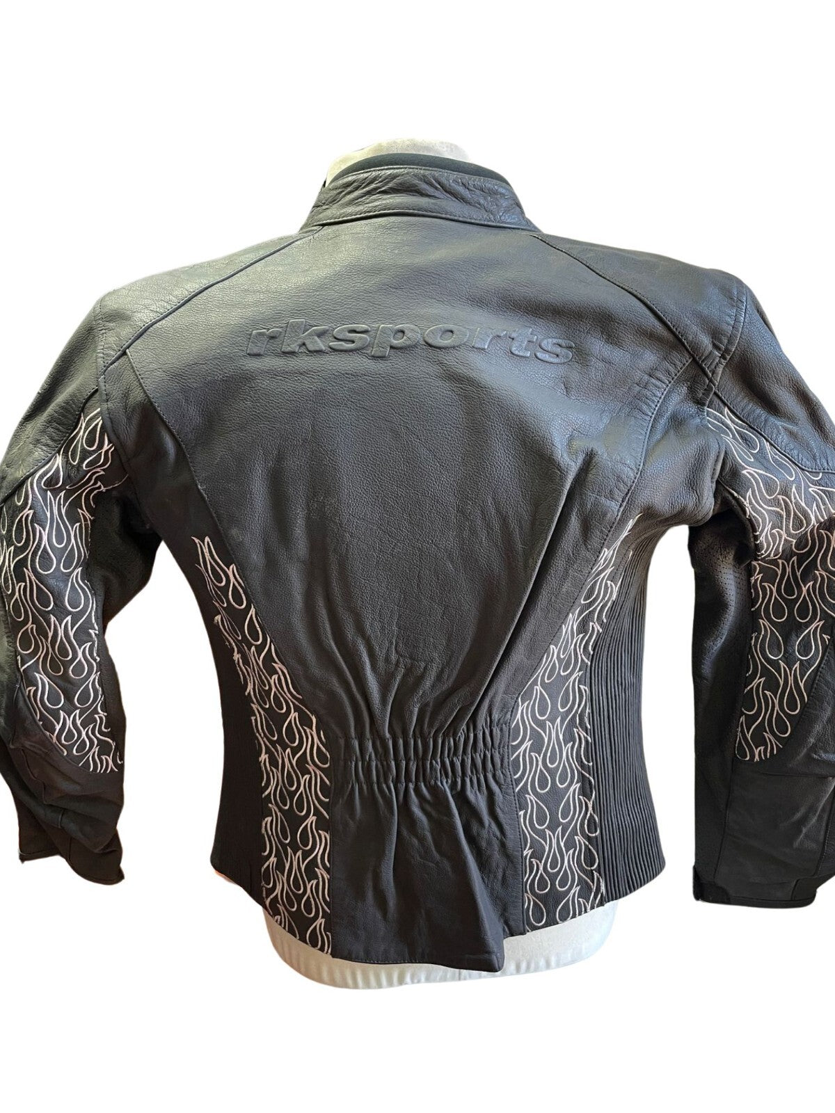 Blouson de moto en cuir de vachette RK Sports