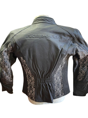 Blouson de moto en cuir de vachette RK Sports