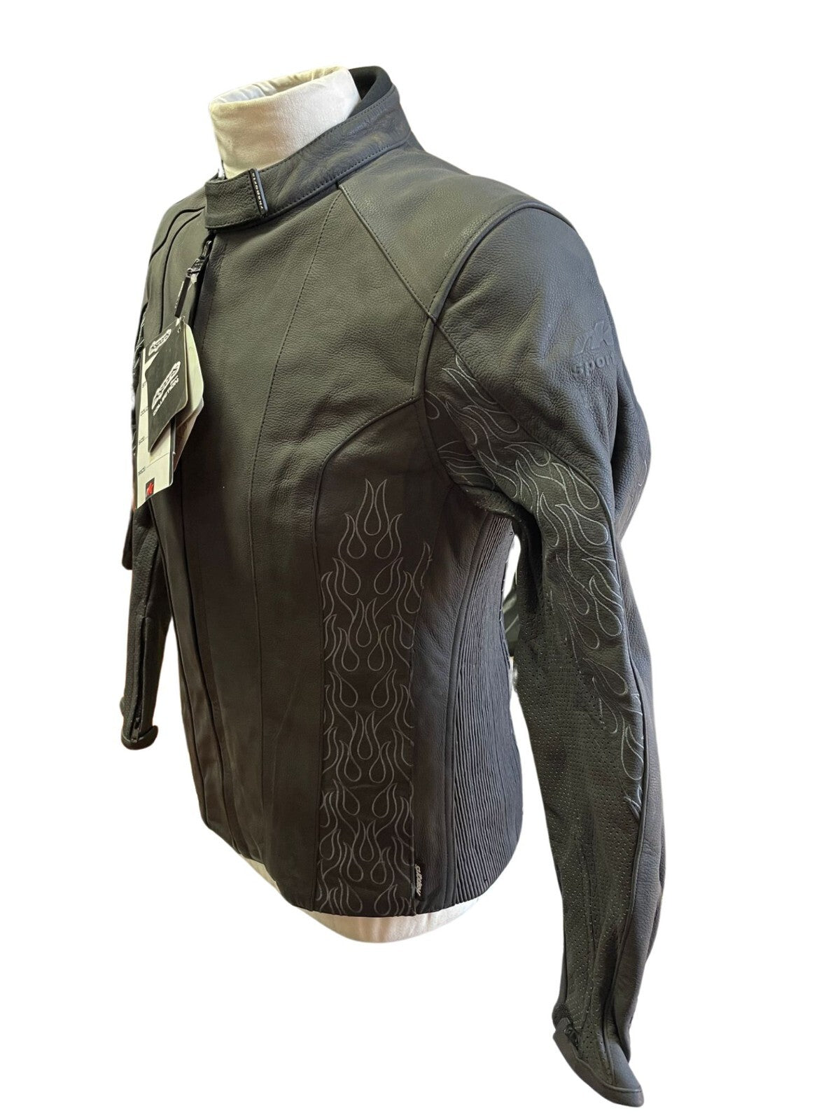 Blouson de moto en cuir de vachette RK Sports
