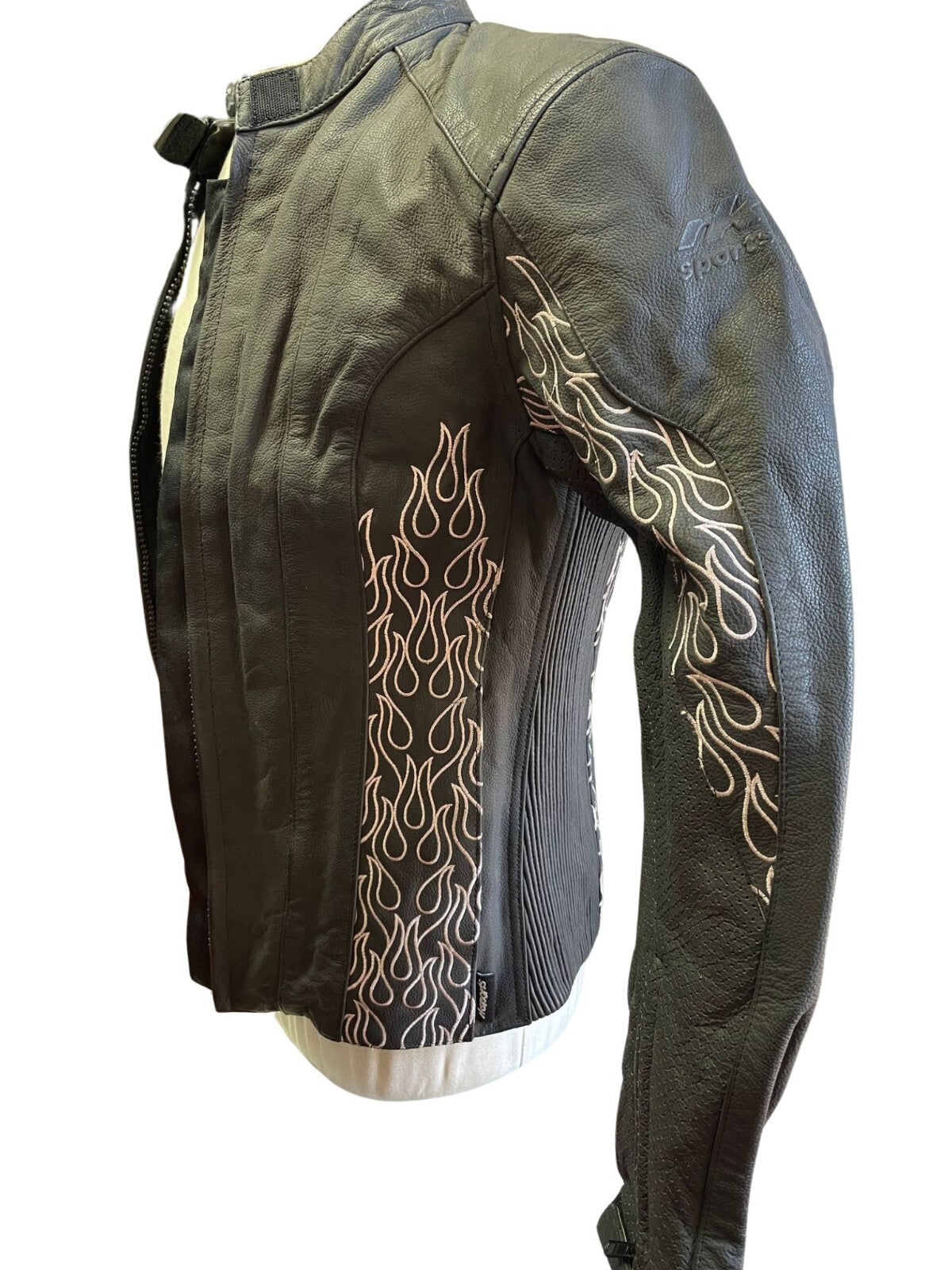 Blouson de moto en cuir de vachette RK Sports