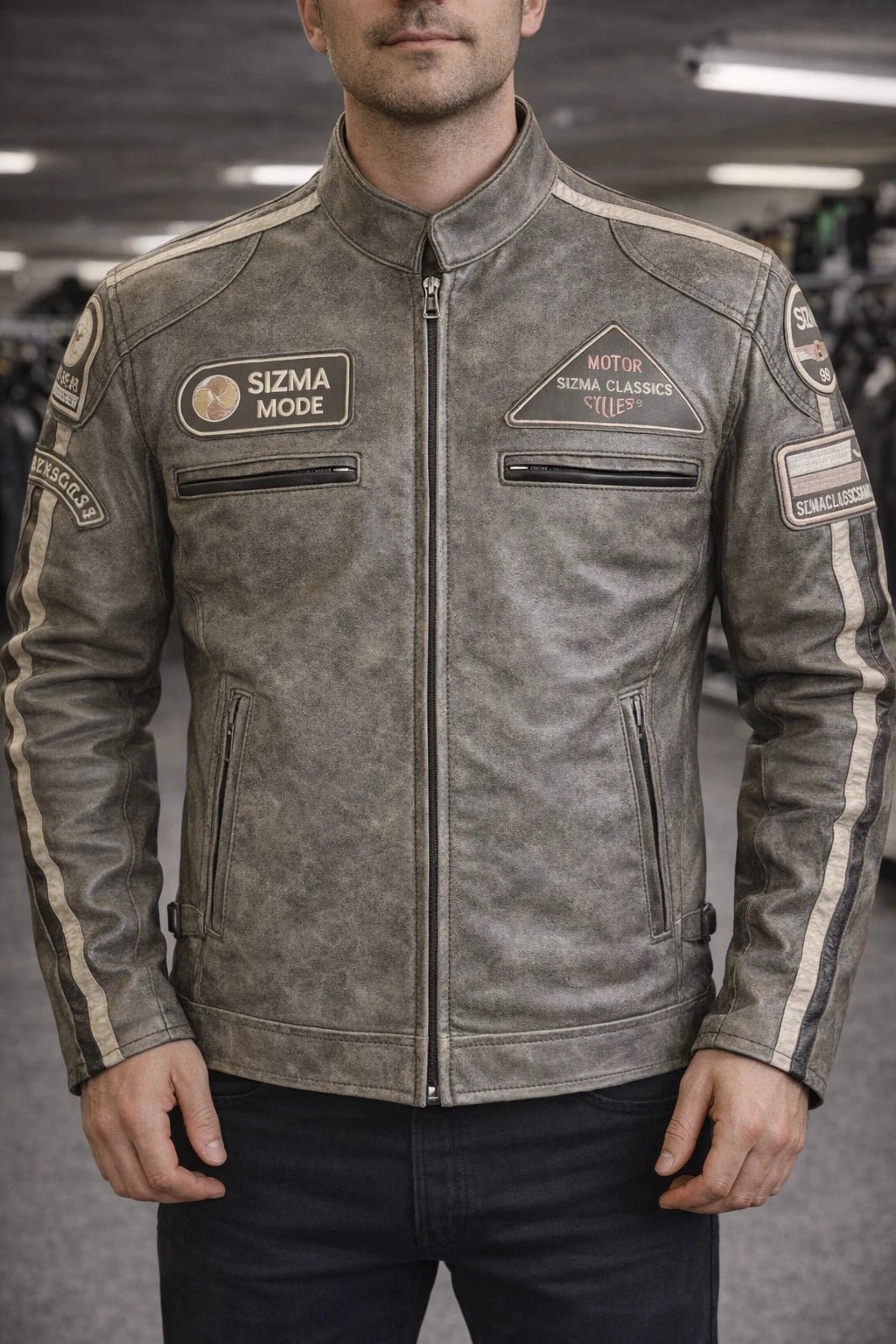 Blouson moto RK Sports Leather Antique
