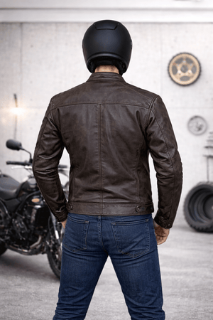 Blouson de moto en cuir RK Sports Speed 3