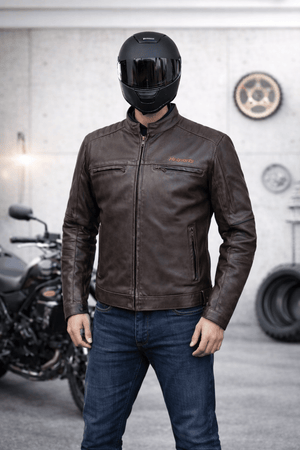 Blouson de moto en cuir RK Sports Speed 3