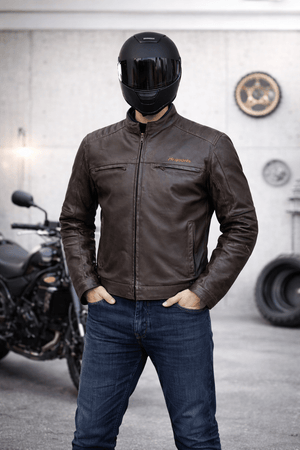 Blouson de moto en cuir RK Sports Speed 3