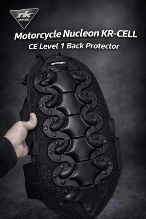 RK Sports Motorcycle Nucleon KR-CELL CE Level 1 Back Protector in Black / Red