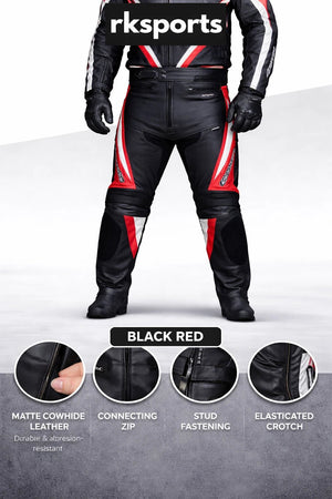 RKsports Chief Motorcycle Leather Trouser and Road Eagle Jacket Combination