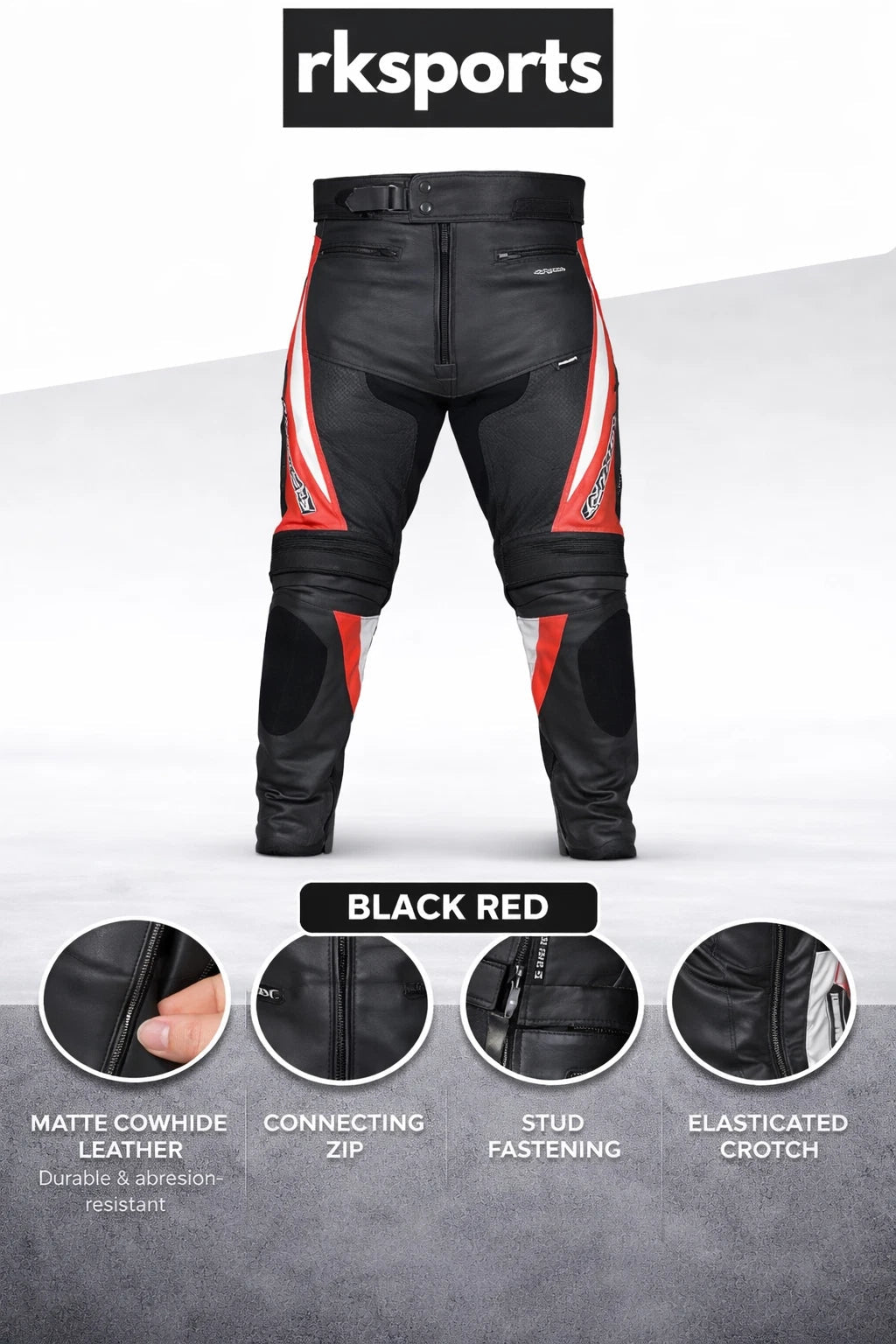 RKsports Chief Motorcycle Leather Trouser and Road Eagle Jacket Combination