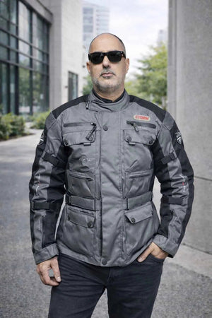 RKSports Style Grey STORM Motorbike Motorcycle Double lined Waterproof Jacket