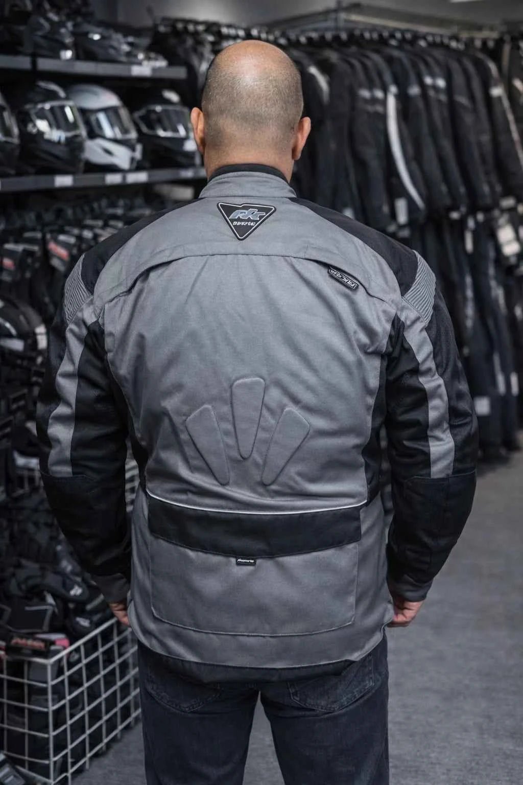 RKSports Style Grey STORM Motorbike Motorcycle Double lined Waterproof Jacket