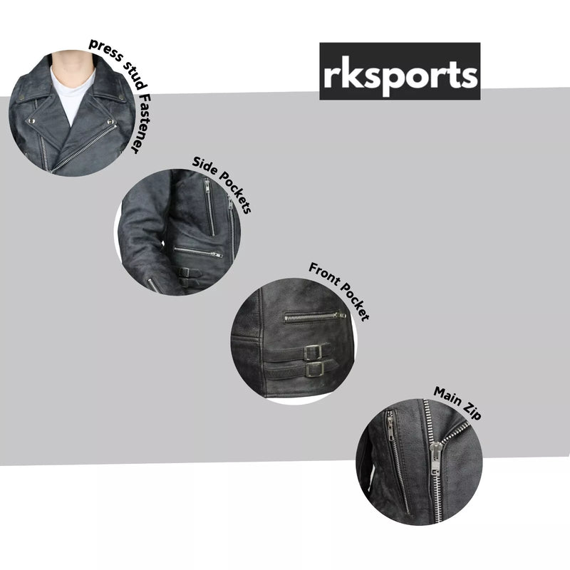 RKsports LADIES BRANDO MOTORCYCLE MOTORBIKE JACKET