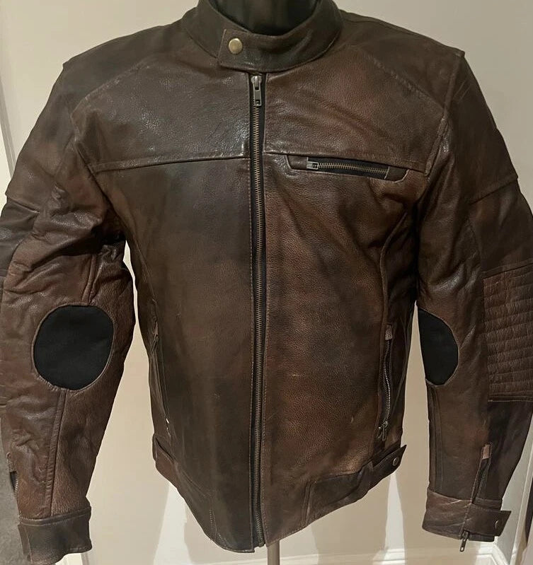Rksports Mens Speed 09 Leather Motorcycle Armoured  Jacket