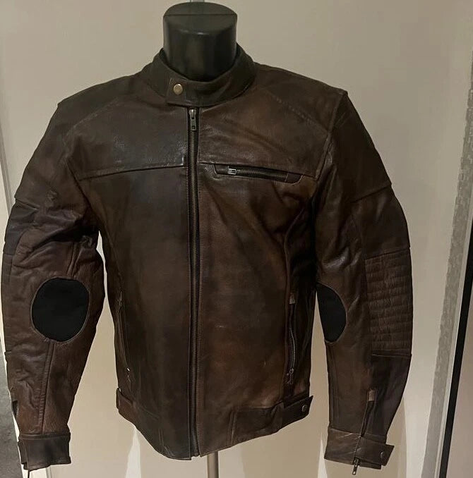 Rksports Mens Speed 09 Leather Motorcycle Armoured  Jacket