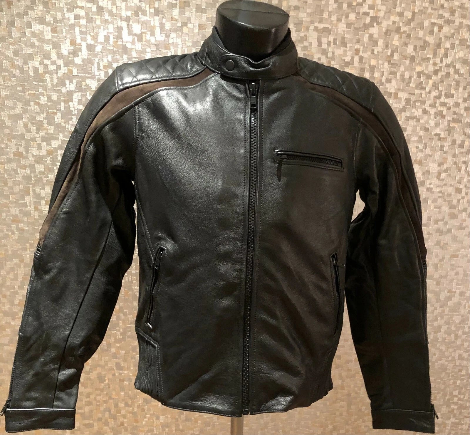 RKS mens leather jacket 2050 black colour