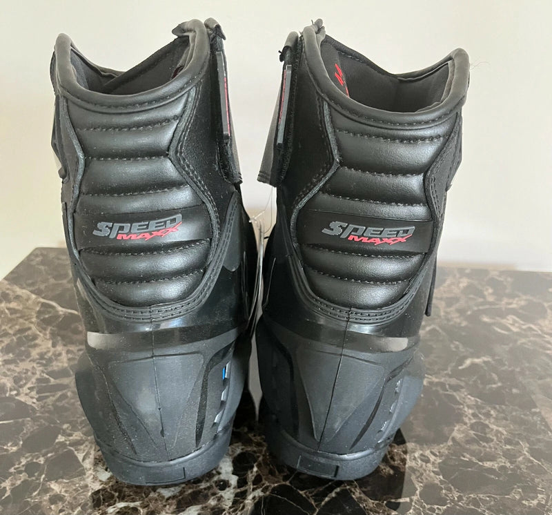 SPEED MAXX SHORT LEATHER CRUISER MOTORBIKE MOTORCYCLE BOOTS MENS KIDS LADIES