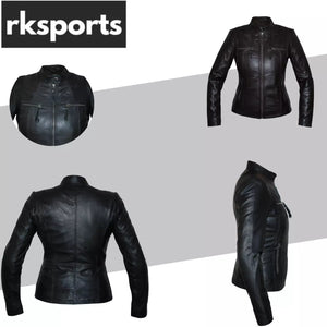 Ladies Fashion Style P645 soft Real high quality leather jacket