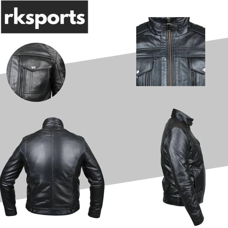 Rksports Mens  Style MB 380 Fashion Leather jacket