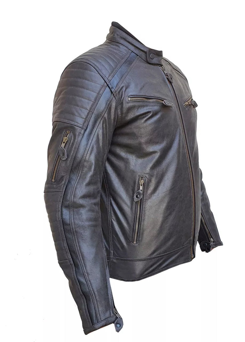 Rksports Style 1118 Mens  Fashion Leather Motorcycle motorbike Jacket  Armour