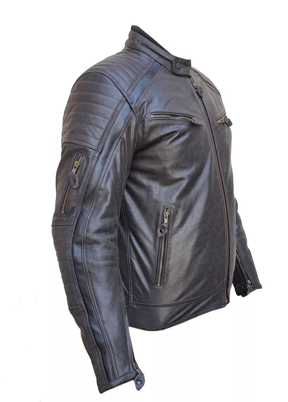 Rksports Style 1118 Mens  Fashion Leather Motorcycle motorbike Jacket  Armour