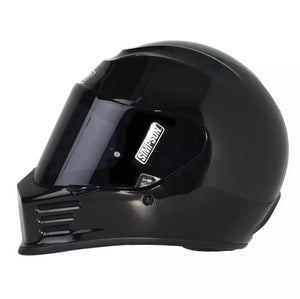 Simpson Speed Matt Black/glossy white Motorbike Full Face Helmet-free blackvisor