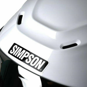 Simpson Speed Matt Black/glossy white Motorbike Full Face Helmet-free blackvisor