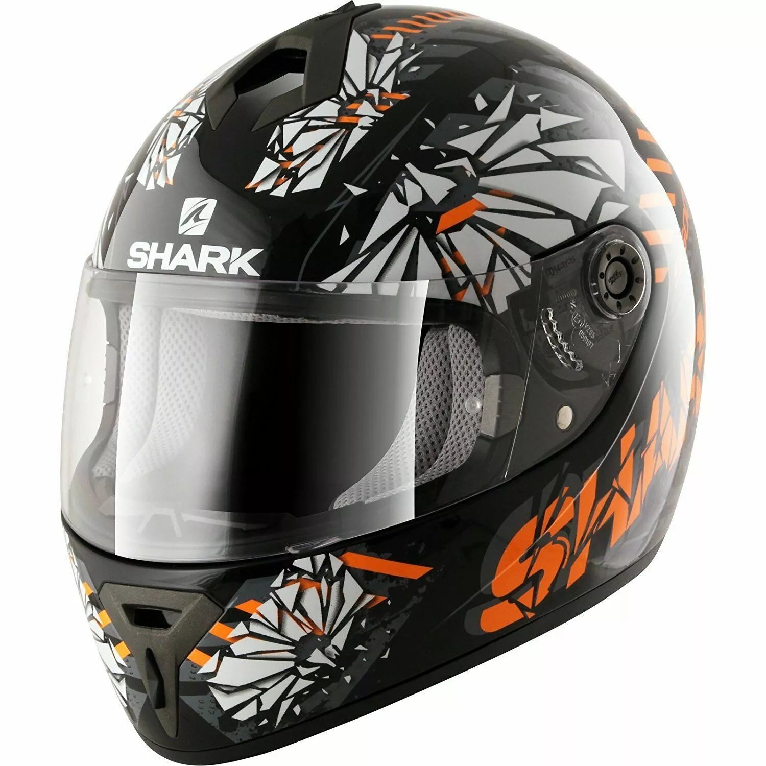SHARK Integralhelm Shark S600 Poonky schwarz weiß orange